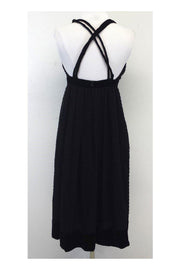 Current Boutique-Olga Kapustina - Black Polka Dot & Velvet Dress Sz S