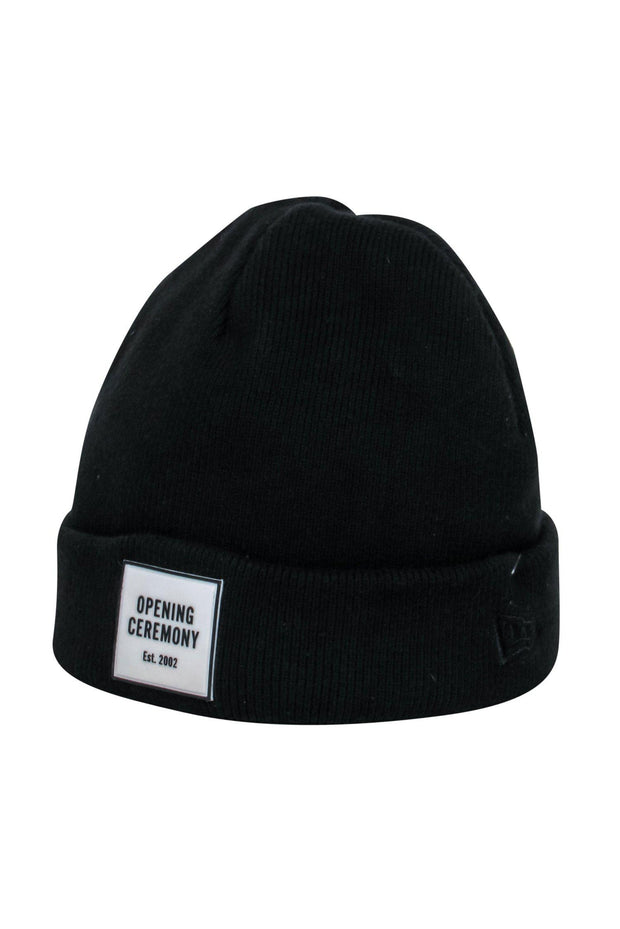 Current Boutique-Opening Ceremony - Black Knit Beanie w/ Logo Patch