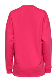 Current Boutique-Opening Ceremony - Bright Pink "French Rose" Oversized Sweatshirt Sz XS
