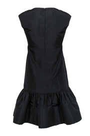 Current Boutique-Oscar de la Renta - Black Silk Taffeta Dress Sz 6