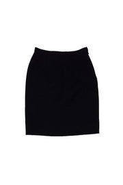 Current Boutique-Oscar de la Renta - Black Wool Skirt Sz 10