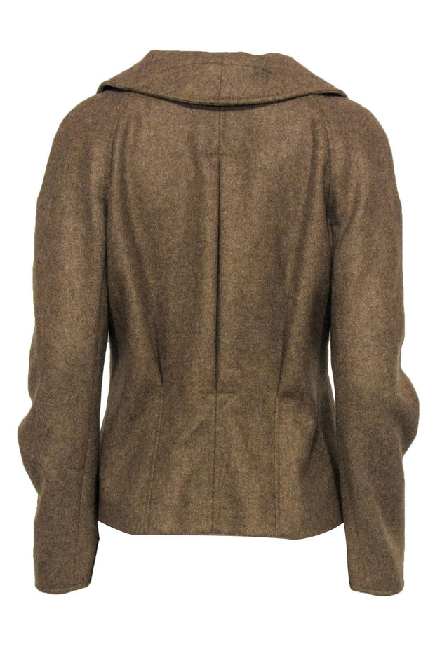 Current Boutique-Oscar de la Renta - Brown Cashmere Blend Jacket Sz 8