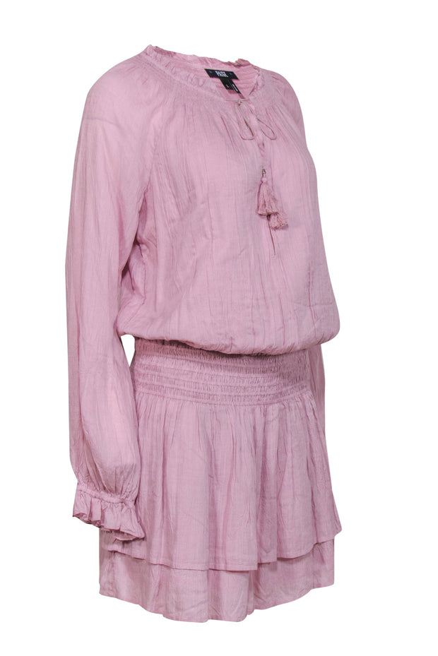 Current Boutique-Paige - Lavender Crinkled Drop-Waist Peasant Dress Sz L