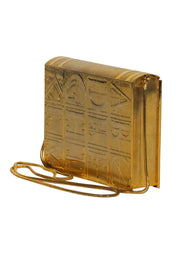 Current Boutique-Paloma Picasso - Vintage Gold Alphabet Embossed Book Crossbody