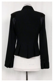 Current Boutique-Parker - Black Draped Silk Blazer Sz XS