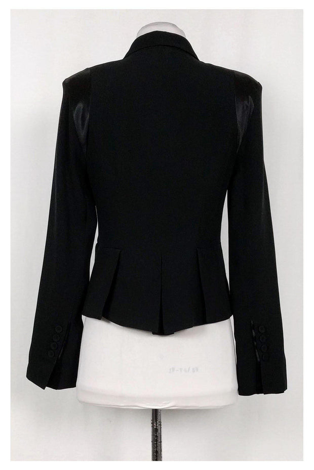 Current Boutique-Parker - Black Draped Silk Blazer Sz XS
