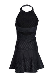 Current Boutique-Parker - Black Embroidered Halter Dress Sz M