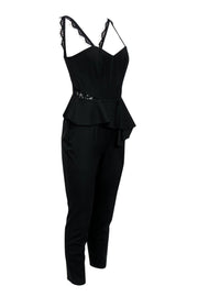 Current Boutique-Parker - Black Jumpsuit w/ Flounce Waist Sz 2