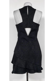 Current Boutique-Parker - Black Textured Dress w/ Ruffle Sz L
