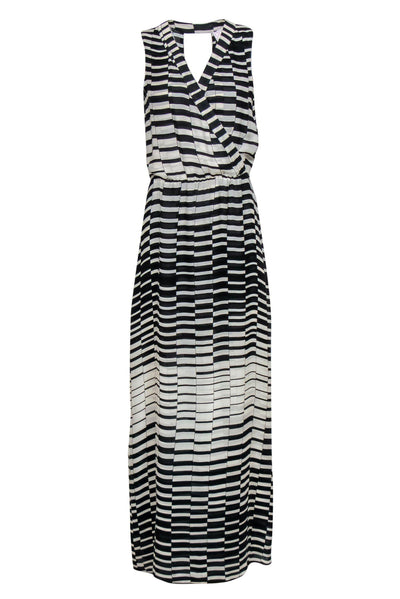 Current Boutique-Parker - Black & White Geometric Striped Sleeveless Maxi Dress Sz XS