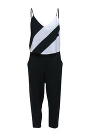 Current Boutique-Parker - Black & White Jumpsuit w/ Top Ruffle Sz 8