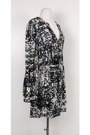 Current Boutique-Parker - Black & White Long Sleeve Dress Sz L