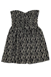Current Boutique-Parker - Black & White Strapless Dress Sz L