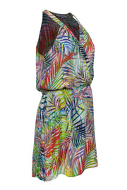Current Boutique-Parker - Bright Tropical Print Silk Sleeveless Dress Sz L