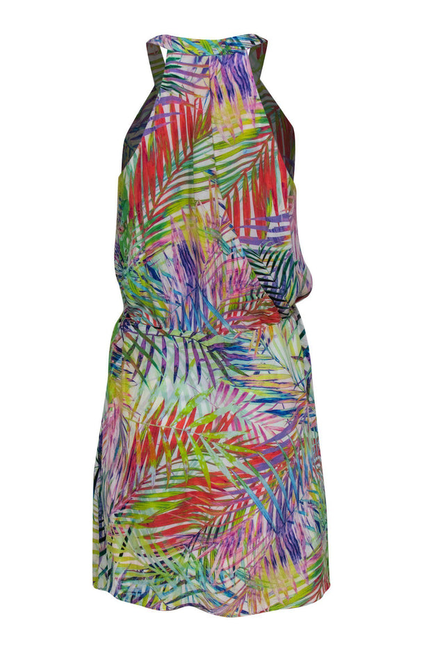 Current Boutique-Parker - Bright Tropical Print Silk Sleeveless Dress Sz L