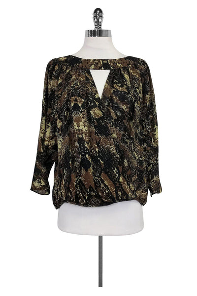 Current Boutique-Parker - Brown Animal Print Top Sz XS