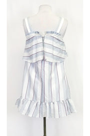 Current Boutique-Parker - Light Blue Striped Ruffle Dress Sz XS