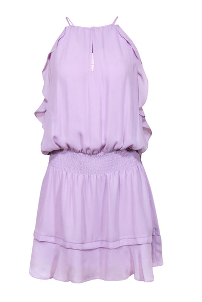 Current Boutique-Parker - Lilac "Wispy" Ruffled Smocked-Waist Mini Dress Sz M