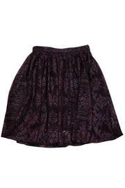 Current Boutique-Parker - Maroon Floral Lace Skirt Sz 4