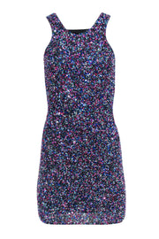 Current Boutique-Parker - Multicolor Sequined Sleeveless Mini Dress Sz S