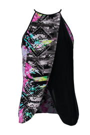 Current Boutique-Parker - Multicolored Abstract Printed Silk Tank Sz XS
