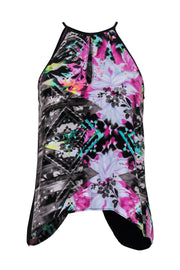 Current Boutique-Parker - Multicolored Abstract Printed Silk Tank Sz XS