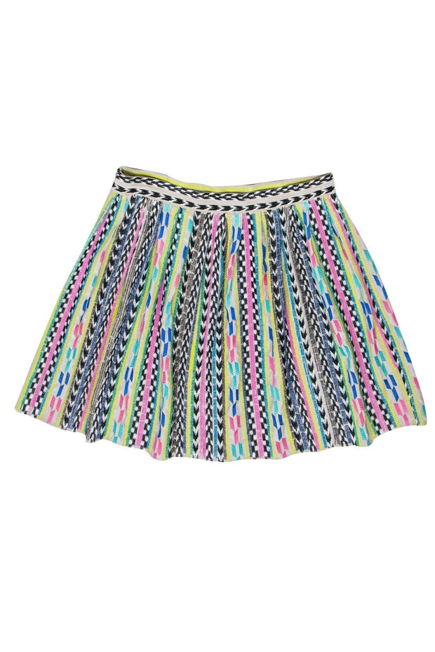 Current Boutique-Parker - Multicolored Silk Beaded Miniskirt Sz 4