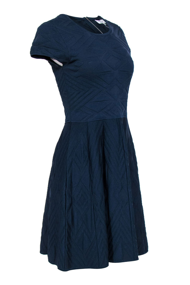 Current Boutique-Parker - Navy Short Sleeve Fit & Flare Dress Sz M