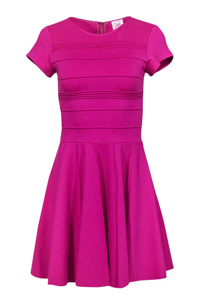 Current Boutique-Parker - Pink A-Line Cocktail Dress w/ Pleated Skirt Sz XS