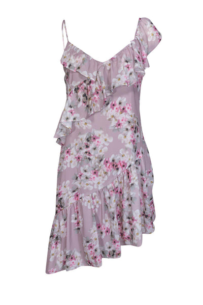 Current Boutique-Parker - Pink Floral Ruffle Dress Sz M
