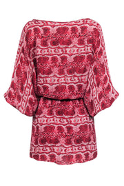 Current Boutique-Parker - Pink Snakeskin Print Dolman Dress Sz XS