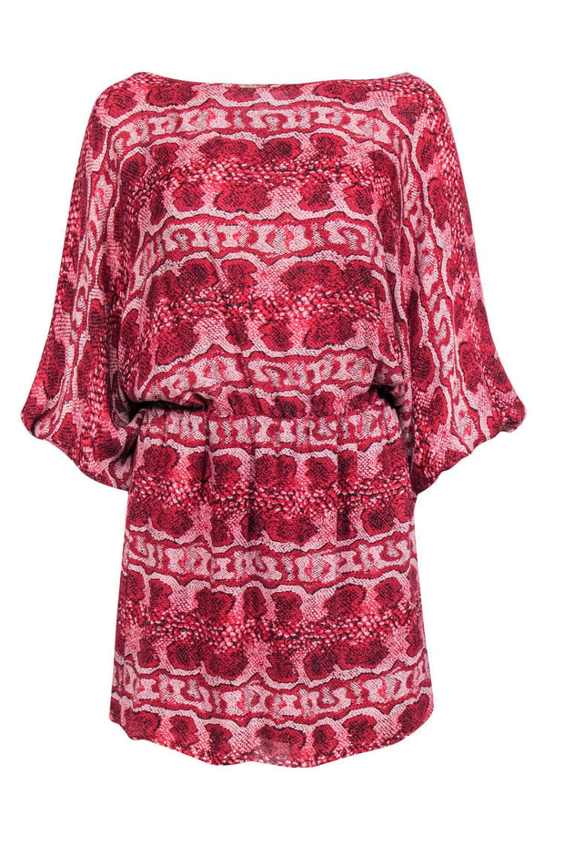 Current Boutique-Parker - Pink Snakeskin Print Dolman Dress Sz XS