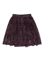 Current Boutique-Parker – Purple Lace A-Line Skirt Sz 4