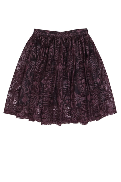 Current Boutique-Parker – Purple Lace A-Line Skirt Sz 4