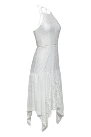 Current Boutique-Parker - White Lace Halter Top Midi Dress Sz S