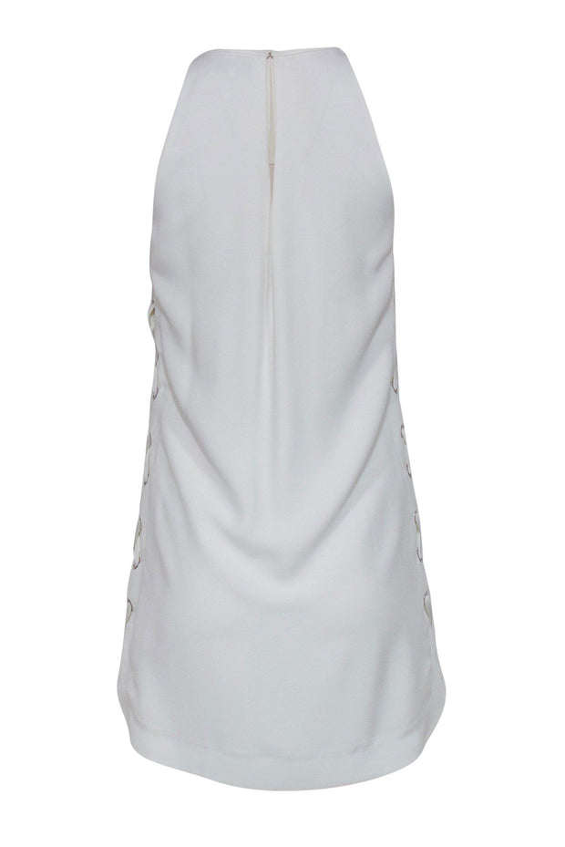Current Boutique-Parker - White Lace-Up Side Shift Dress Sz XS