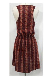 Current Boutique-Patterson J. Kincaid - Red & Brown Elastic Waist Dress Sz XS