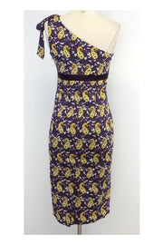Current Boutique-Paul & Joe - Floral Cotton & Silk One Shoulder Dress Sz 6