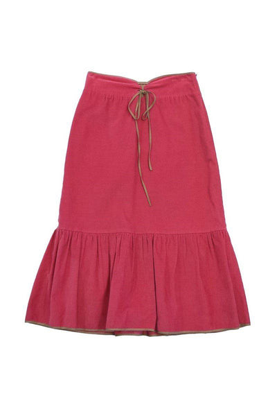 Current Boutique-Paul & Joe - Pink & Tan Lace-Up Skirt Sz 4