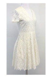 Current Boutique-Paul & Joe Sister - Cream Floral Lace Short Sleeve Dress Sz 6