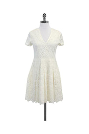 Current Boutique-Paul & Joe Sister - Cream Floral Lace Short Sleeve Dress Sz 6