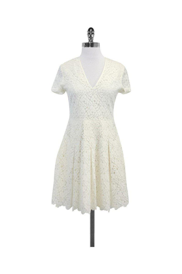 Current Boutique-Paul & Joe Sister - Cream Floral Lace Short Sleeve Dress Sz 6