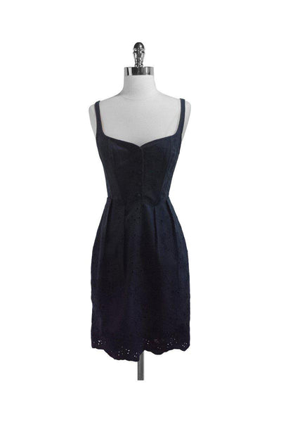 Current Boutique-Paul Smith - Blue Eyelet Linen/Cotton Dress Sz 4