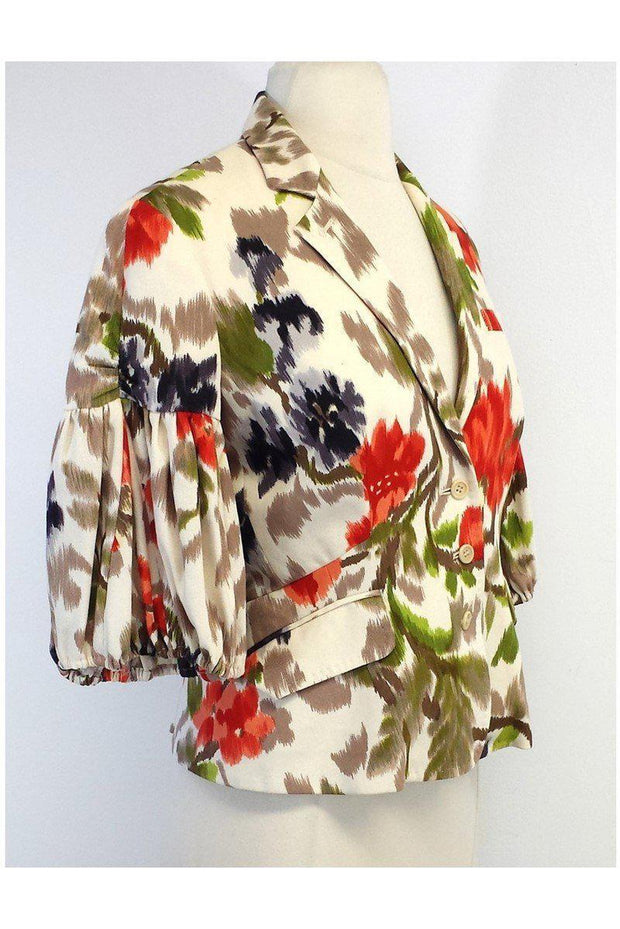 Current Boutique-Paul Smith - Multicolor Floral Print Cotton Blend Jacket Sz S