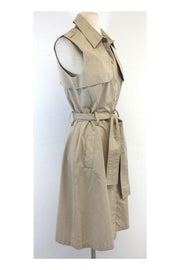 Current Boutique-Paule Ka - Tan Cotton Trench Dress Sz 8