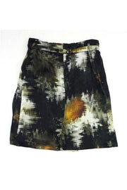 Current Boutique-Pauw - Green & Black Print Skirt Sz 4