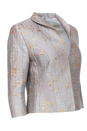 Current Boutique-Pauw - Taupe Open Jacket w/ Gold & Blue Speckles Sz 10