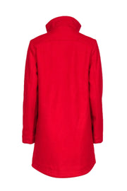 Current Boutique-Pendleton - Red Wool Classic Longline Pea-Coat W/ Zipper & Buttons Sz S