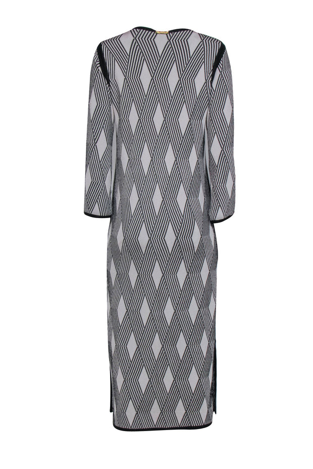 Current Boutique-Pepa Pombo - Black & White Geometric Design Knit Maxi Dress Sz M