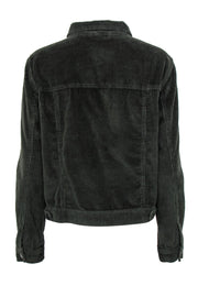 Current Boutique-Per Se - Forest Green Corduroy Button Front Jacket w/ Breast Pockets Sz L